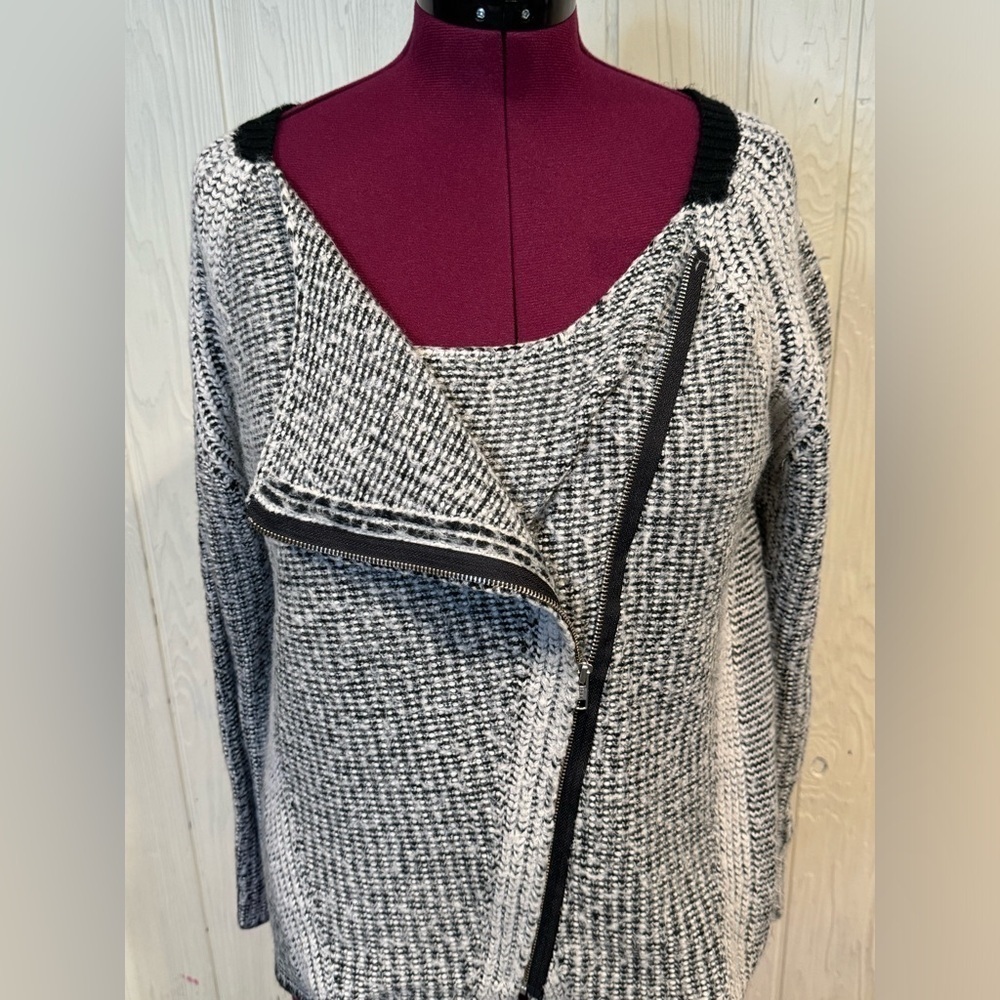 Together Asymmetrical Zip Up Sweater, Size L